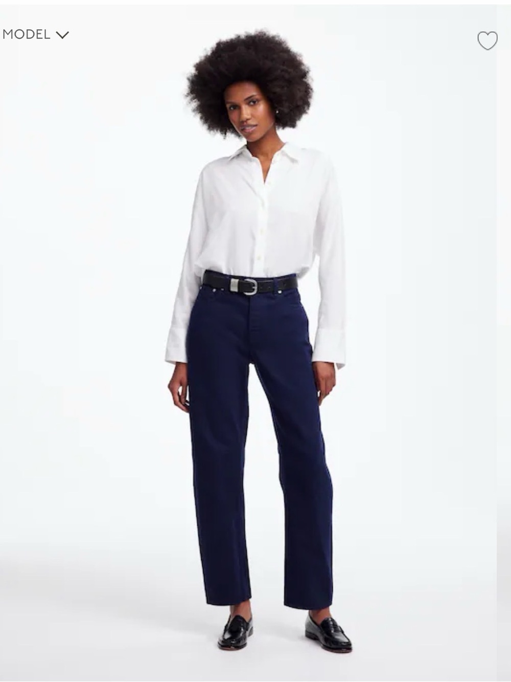 Madewell Darted Barrel-Leg Jean in Garment-Dyed Denim